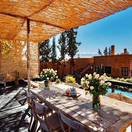 Aux Portes De Marrakech Villa Arts & Deco Avec Piscine 马拉喀什 外观 照片
